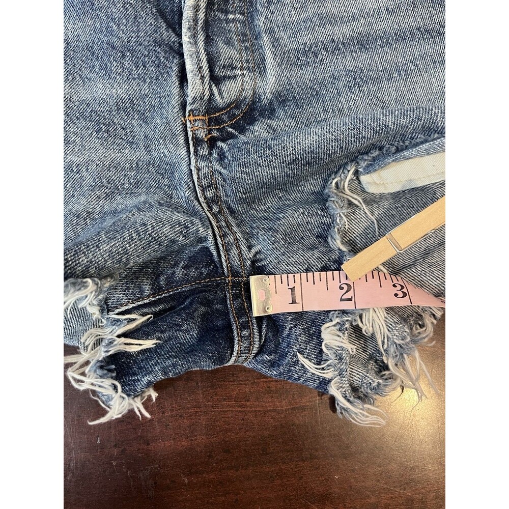 Agolde Women's High Rise Denim Short Distressed Size 27 100% Cotton - Picture 5 of 8